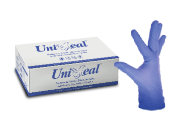 Guantes. de nitrilo o polibutadine-acrylonitrilo libre de látex ambidiestro desechable estéril. Tamaño: Grande Par.